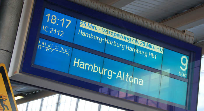 Deutsche Bahn: zu viele Verspätungen - hier am Bremer Haupbahnhof