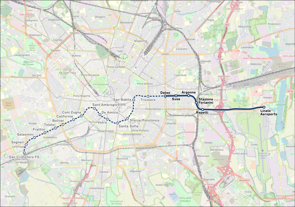 Mailand U-Bahn-Linie M4