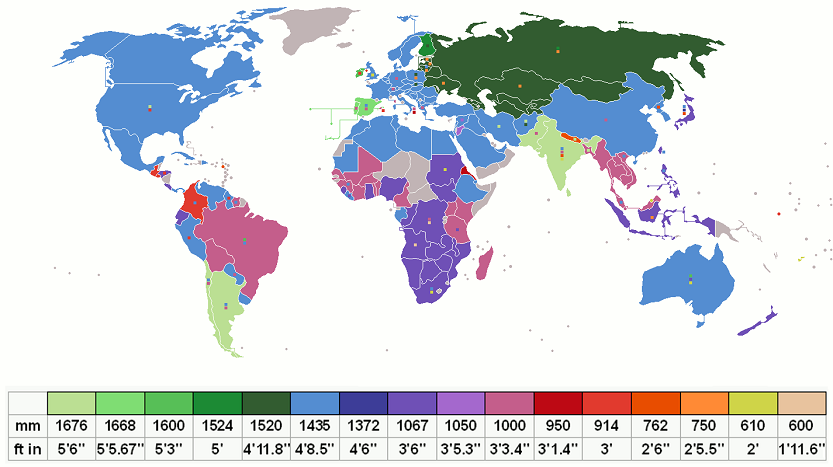 Spurweiten weltweit: Schmalspur, Normalspur und Breitspur