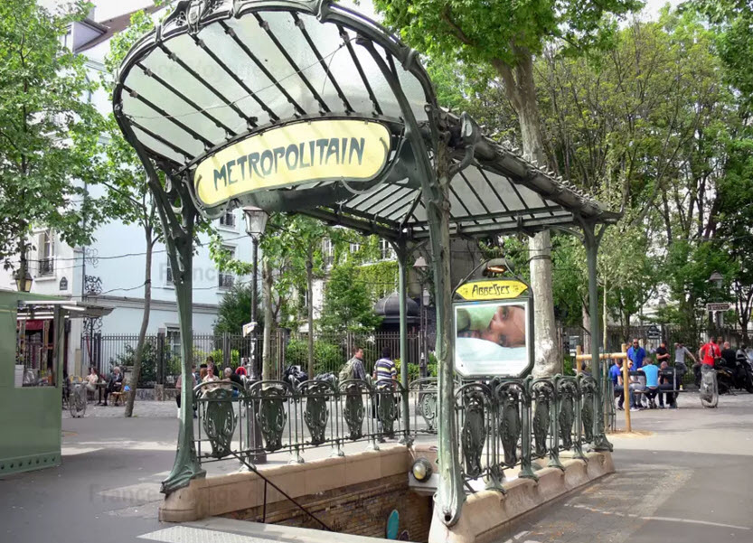 Metrostation Place Abesses in Paris