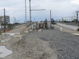 Überbauungen am Bahnhof Laim in Richtung Innenstadt